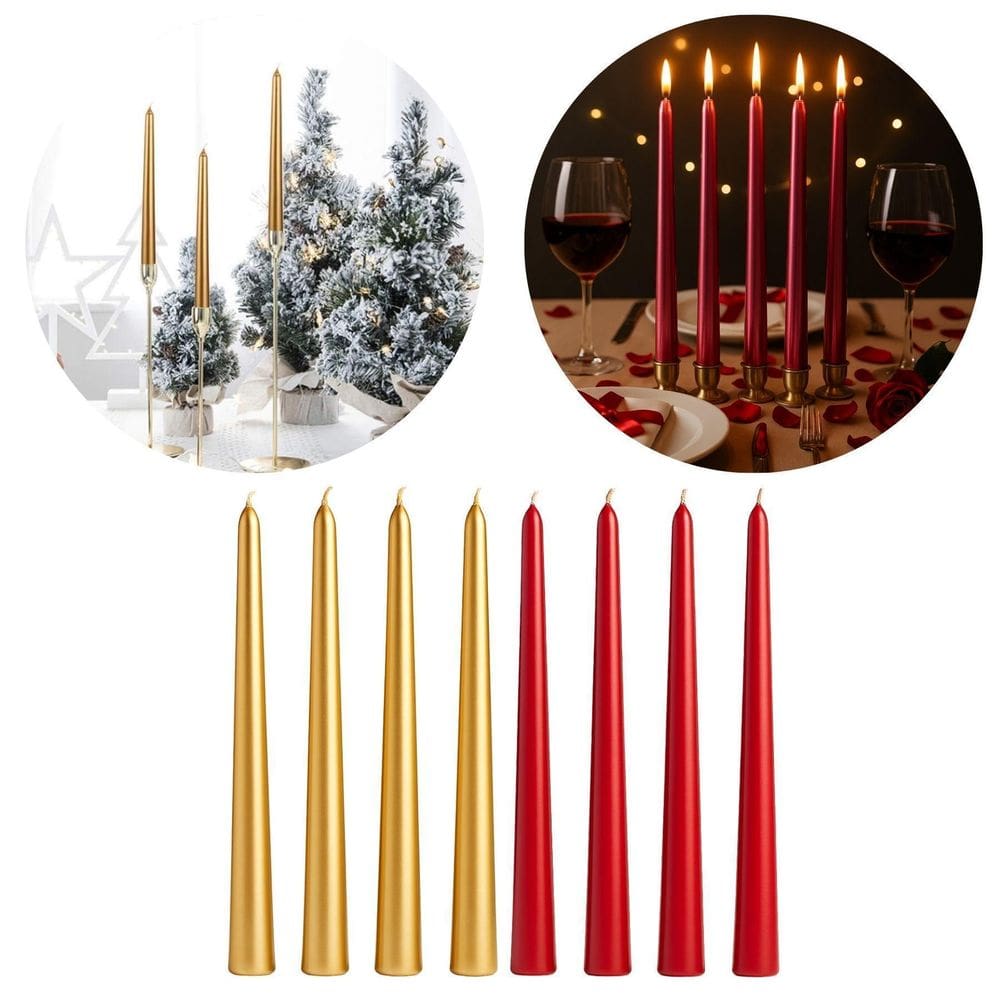 4 Velas Lisa Vermelha Lindas Sem Cheiro Parafina Envio Já