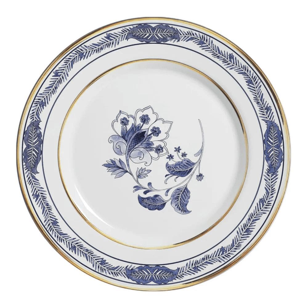 Prato Raso Cerâmica 29Cm Refeição Xangai Azul Alleanza Luxo