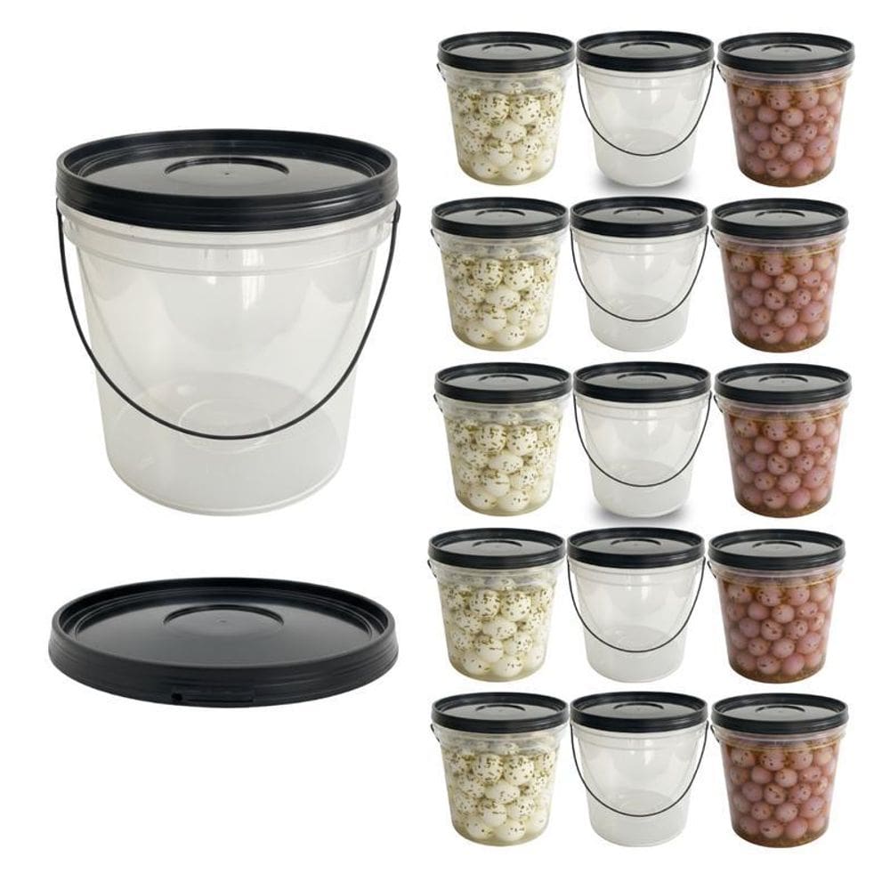 Balde 3.2L Tampa Preta Para Biscoitos Caseiros - 15 Pçs
