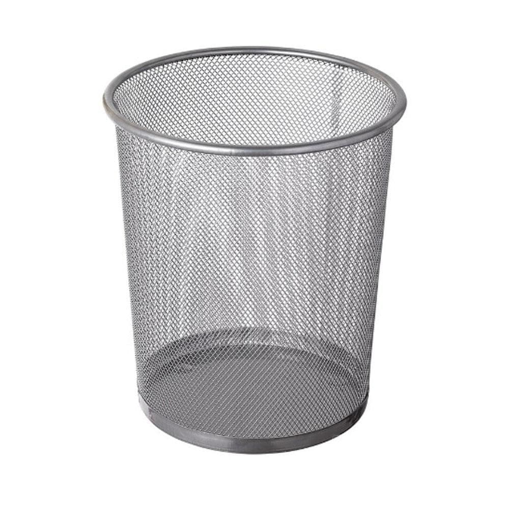 Cesto De Lixo 9L Lixeira Aramado Prata Brw