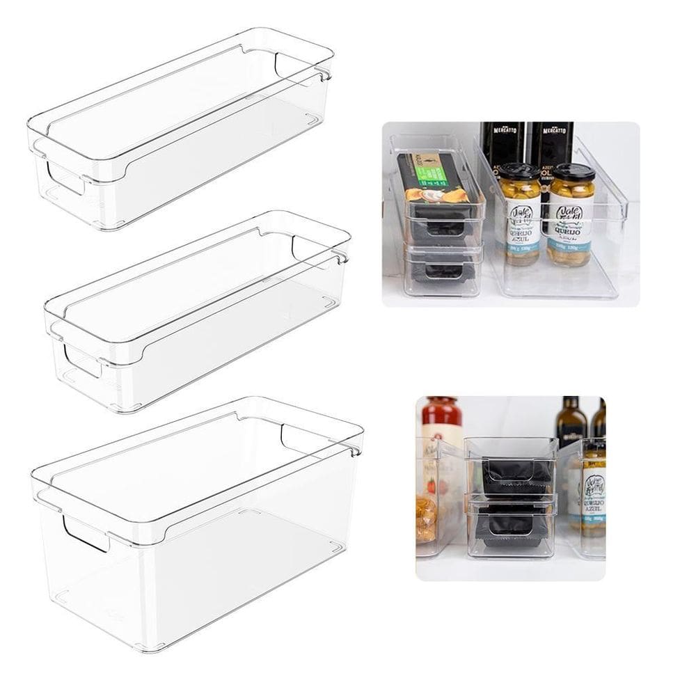 Kit Organizador 3 Peças  5L E 1,9L  Multiuso Cozinha