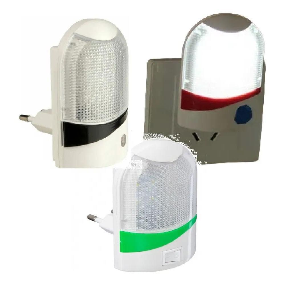 Combo 3 Luz Noturna Led Tomada Infantil Bebe Mini Abajur Ln1