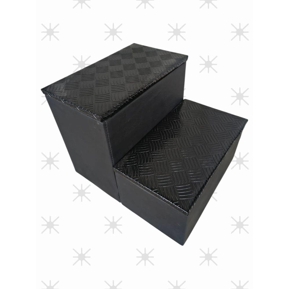 Escada Auxiliar 2 Degraus Antiderrapante Beleza - Preta