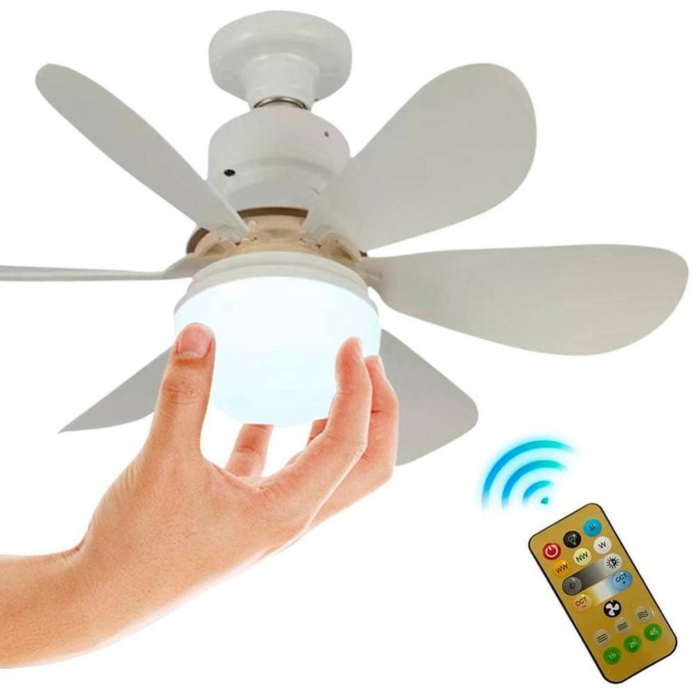 Ventilador De Teto Potente 6 Pás Controle Remoto E Lâmpada