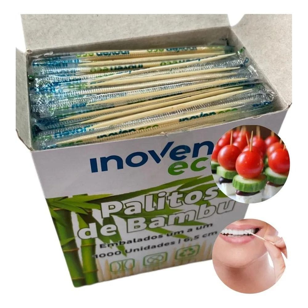 2X 2000 Palitos De Dente Petisco  Embalado Um A Um Fu