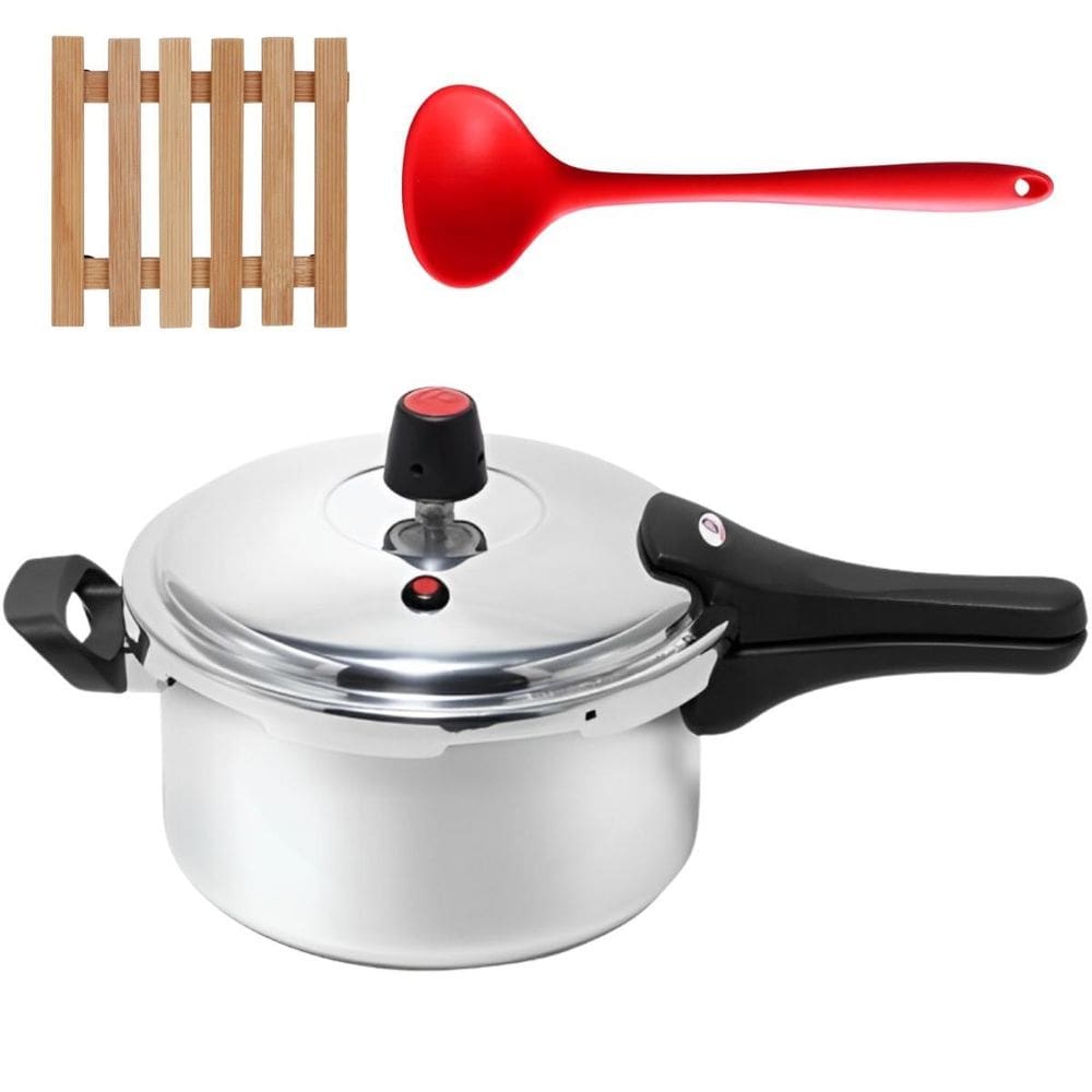 Panela Pressão 4,5L Fechamento Externo + Descanso + Concha