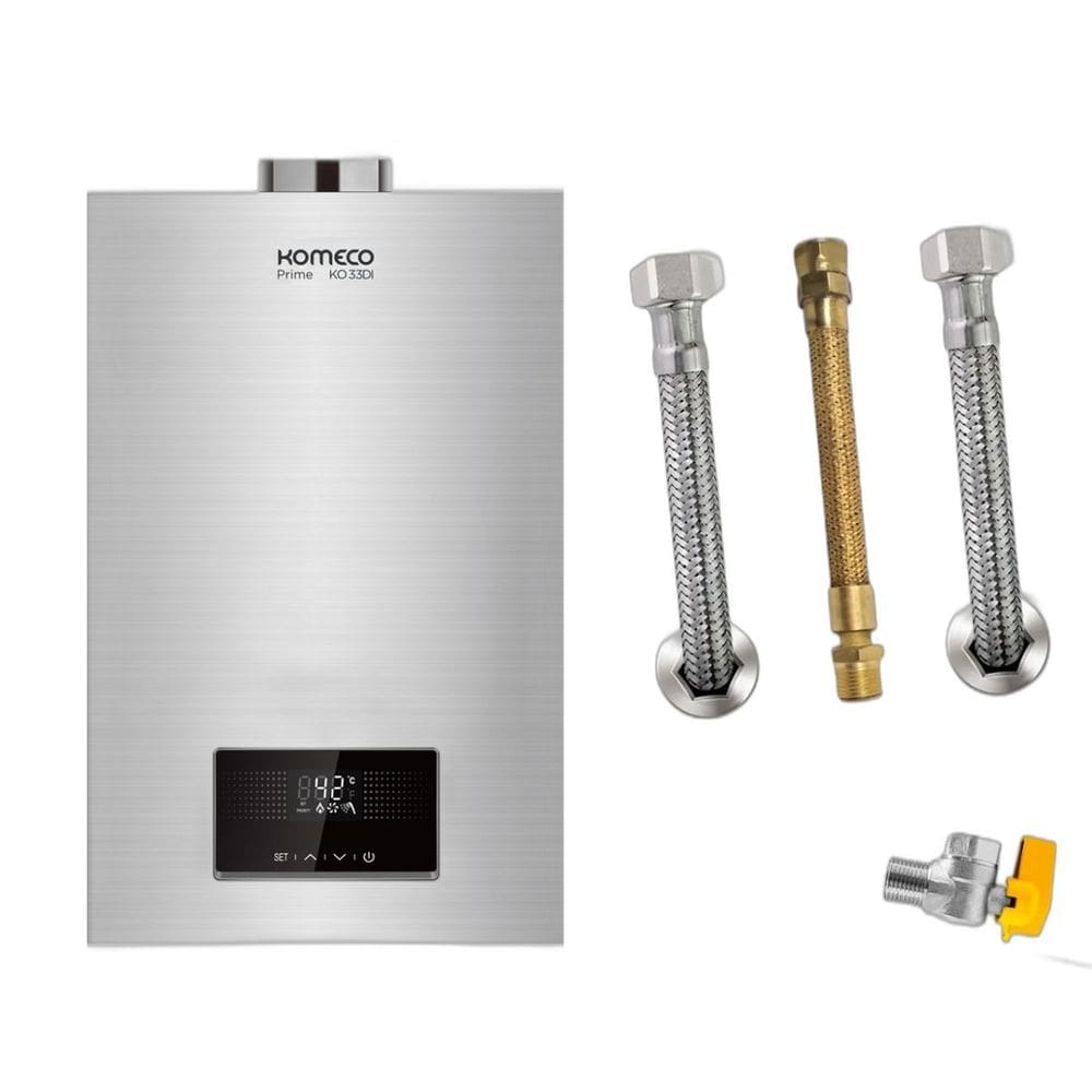Kit Aquecedor Komeco KO33DIPRIME 33L GN + Acess. Ligação