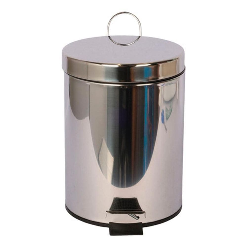 Lixeira Cinza E Preta Inox 3 Litros Casablanca Essential