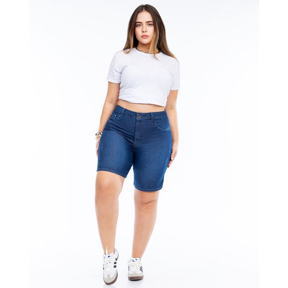 Bermuda Jeans Feminina Plus. - 31310