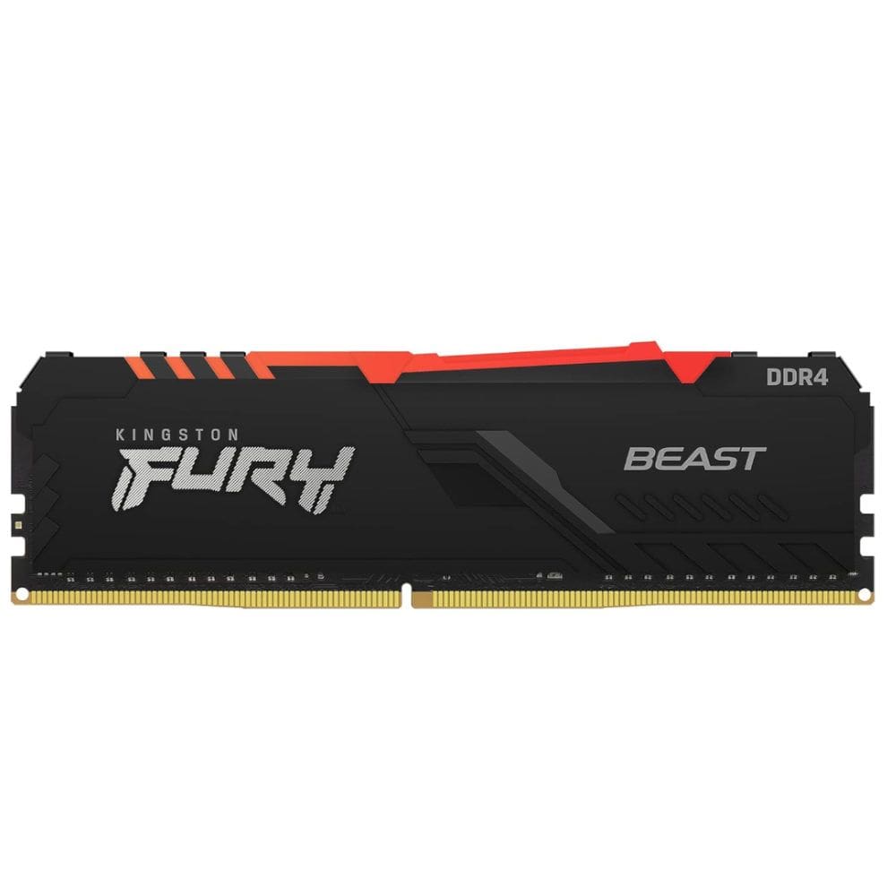 Memória RAM Desktop Gamer Kingston Fury Beast 16GB 3200Mhz, DDR4, 1.35V, CL16, KF432C16BBA/16, RGB