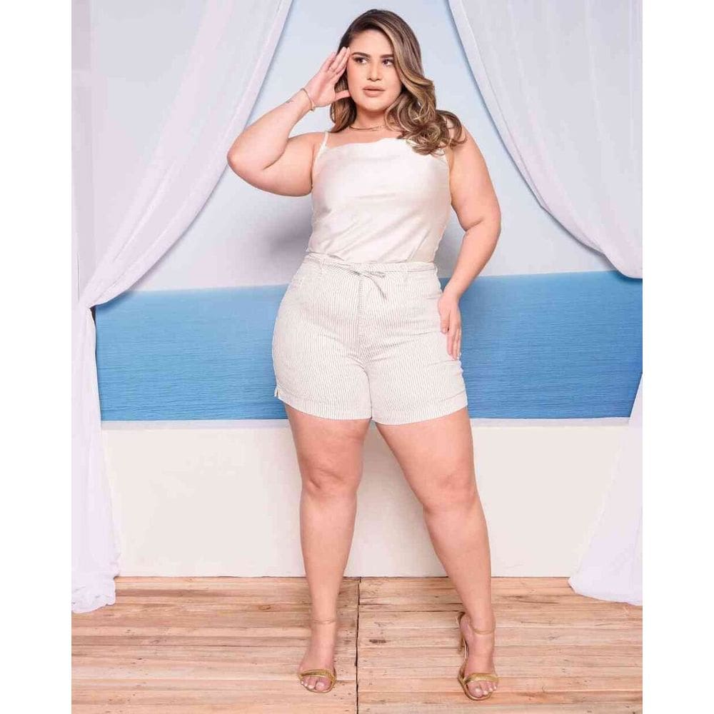 Shorts Sarja Feminino Listra. - 31583