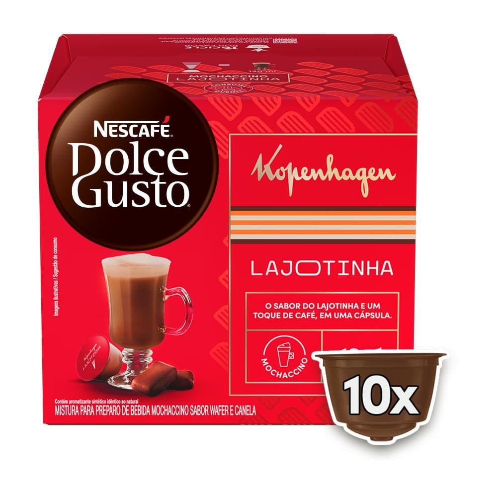 NESCAFÉ DOLCE GUSTO Mochaccino Lajotinha Kopenhagen - 10 CÁPSULAS