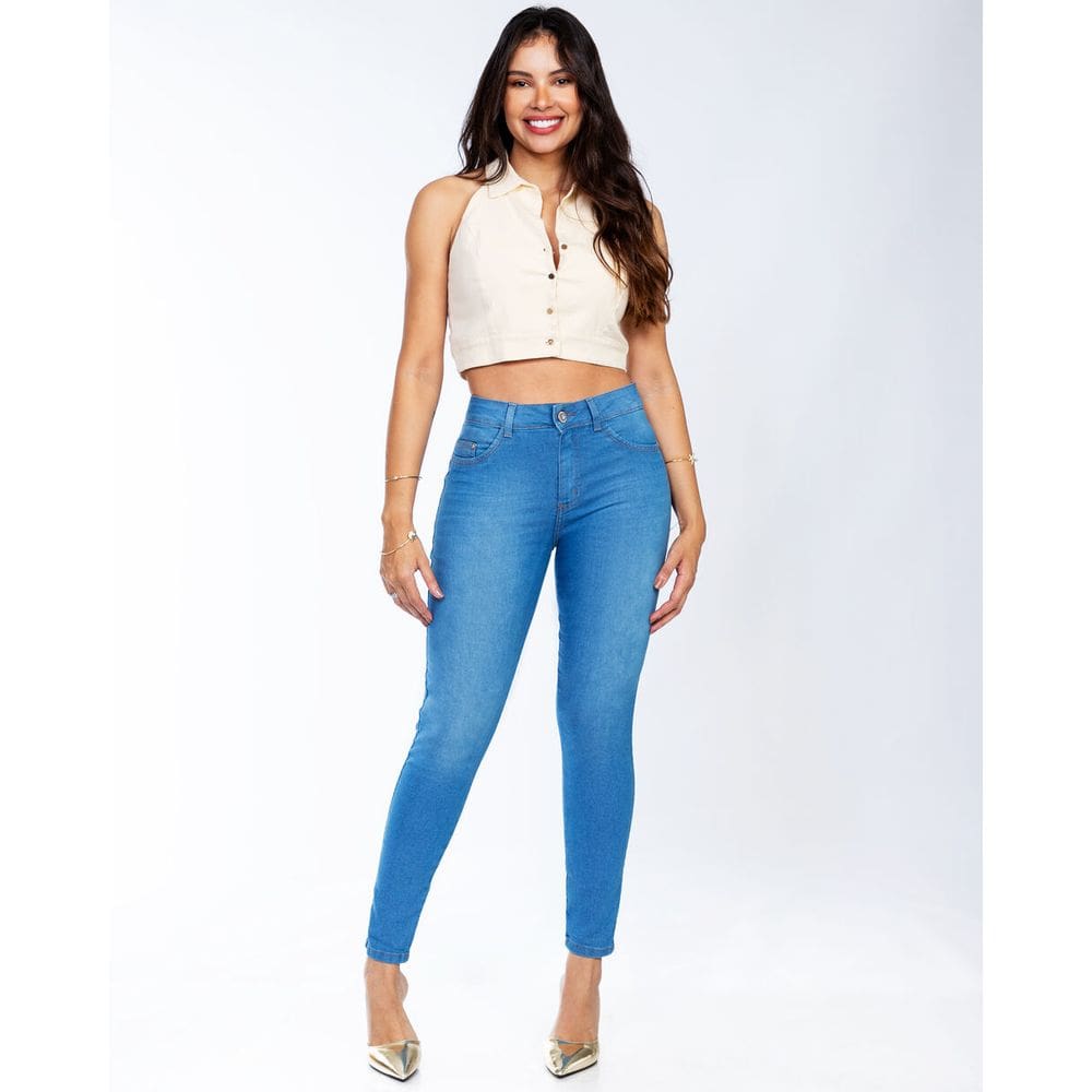 Calça Jeans Feminina Skinny Midi - 31241