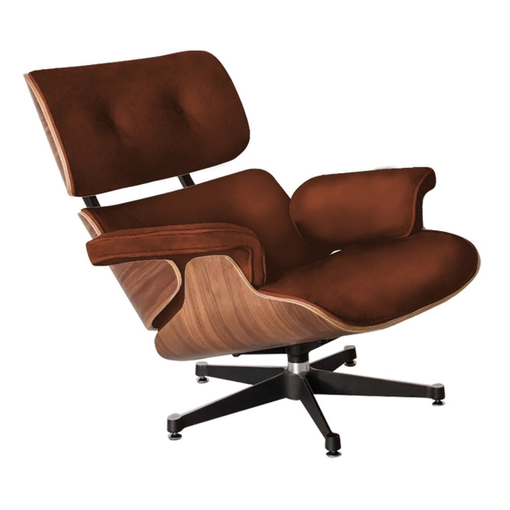 Poltrona Charles Eames Couro Marrom