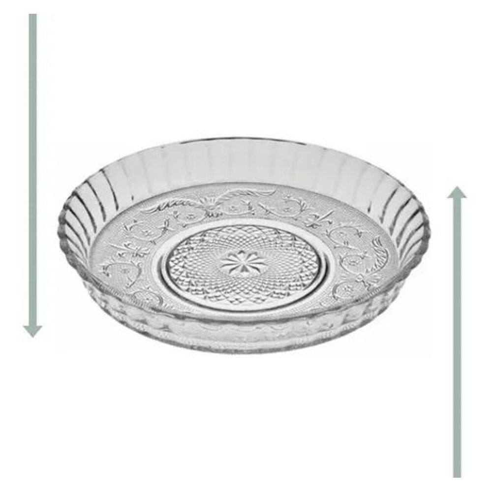 2X Prato Para Bolo Pudim Com Borda 30Cm Kig Glassware