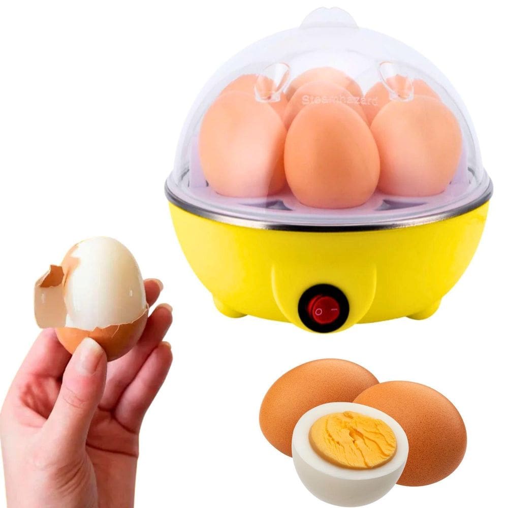 Cozedor De Ovos Portátil Amarelo Elétrico 110V