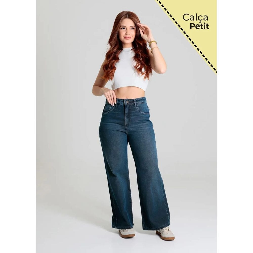 Calça Jeans Sawary Wide Leg Petit - 280361