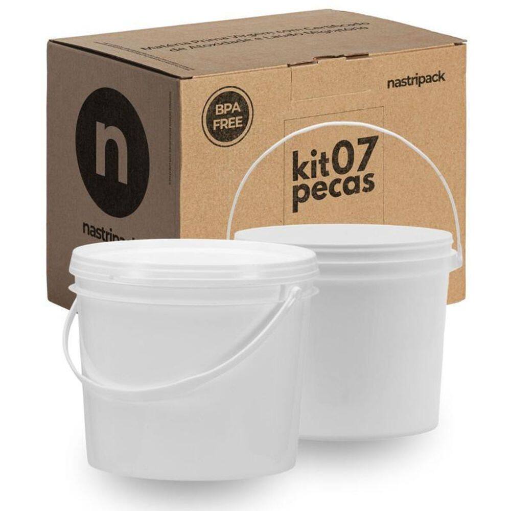 Balde Para Yakisoba 1.8 Litros Branco 7 Pçs