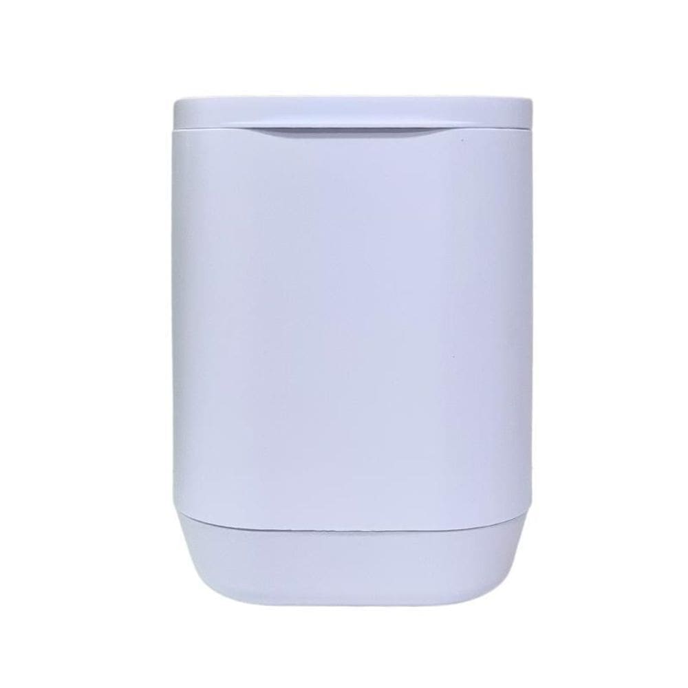 Lixeira Aura Suspensa Piso/Parede Com Tampa Fixação Adesiva