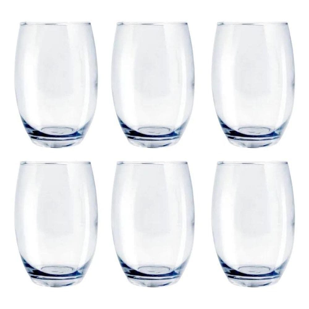 Conjunto De 6 Copos Califórnia 450Ml Praticasa Cor Transpare