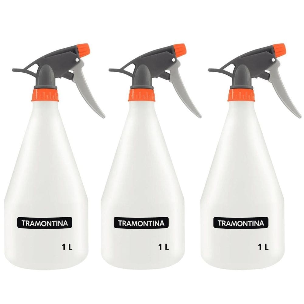 Borrifador Pulverizador Jardinagem Manual 1 Litro Kit 03 Un