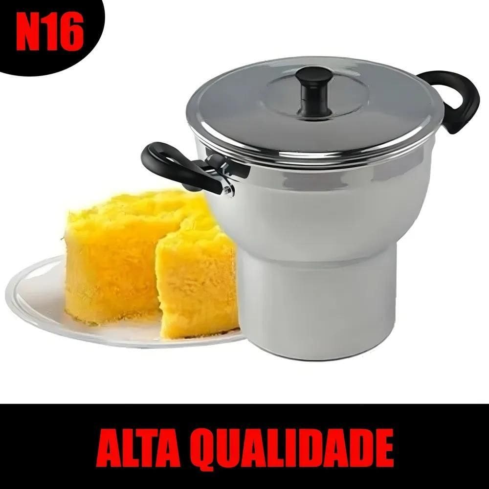 2X Cuscuzeiro De Alumínio Panela Cuscuzeiro Média N16 Cuscu