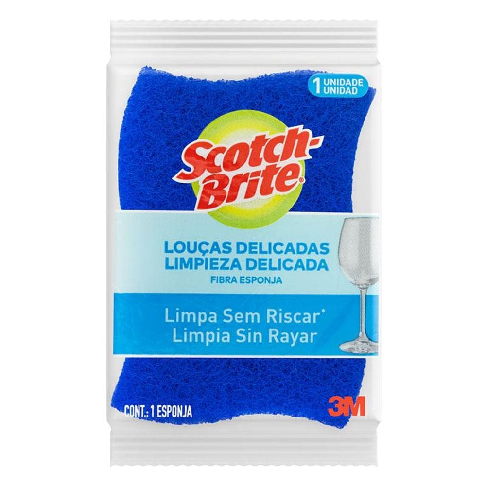 Esponja de limpeza delicadas Scotch-Brite azul 3M