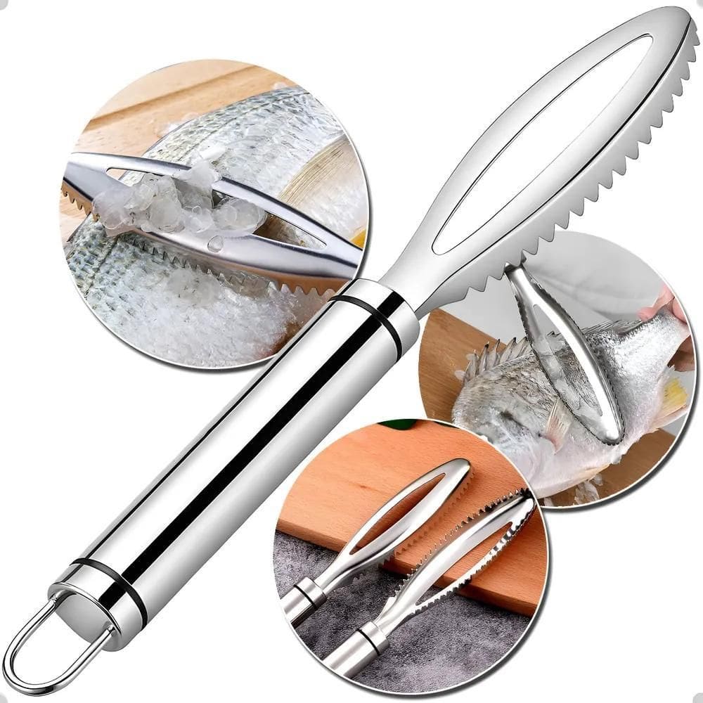 Escamador Tira Escama Peixe Inox Descamador Gra