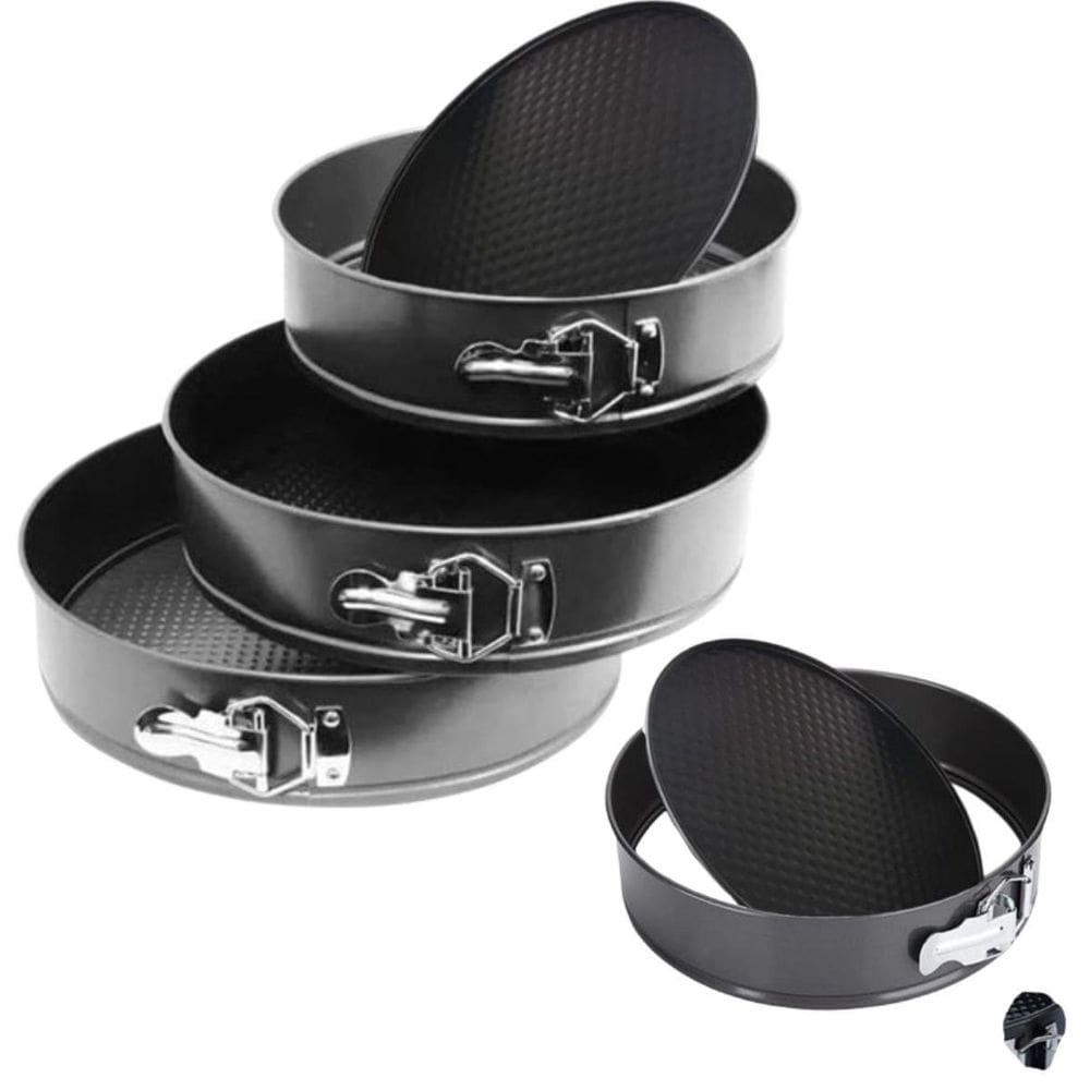 Kit 3 Formas Redondas Fundo Removível Antiaderente