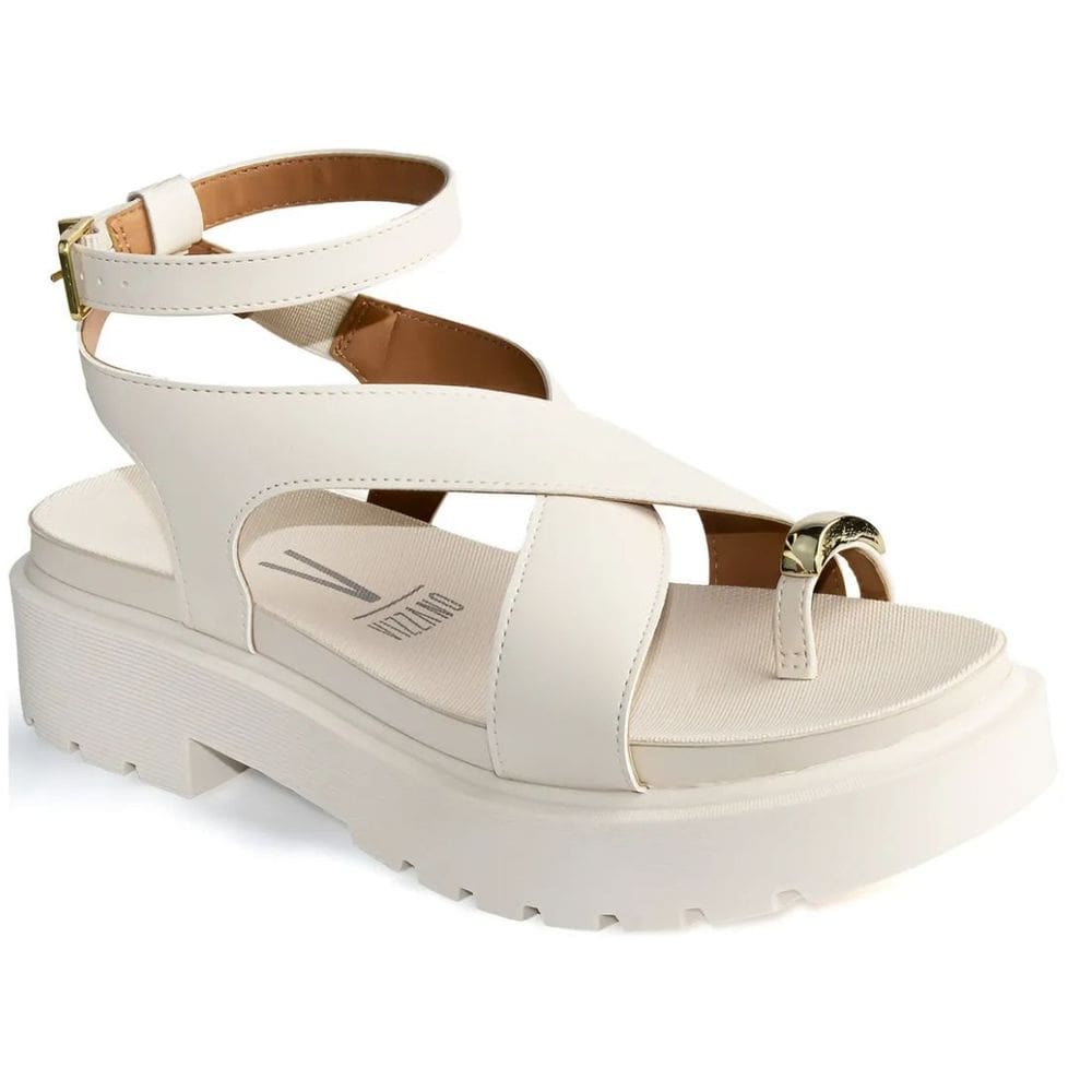 Sandália Feminina Flatform Vizzano com Tiras Entrelaçadas