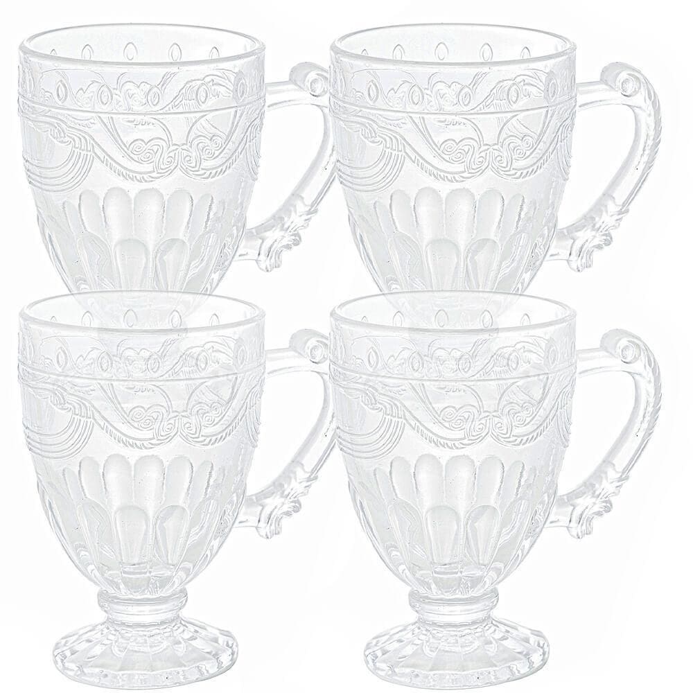 Canecas De Cristal Imperial Transparente 190Ml 4 Peças Lyor