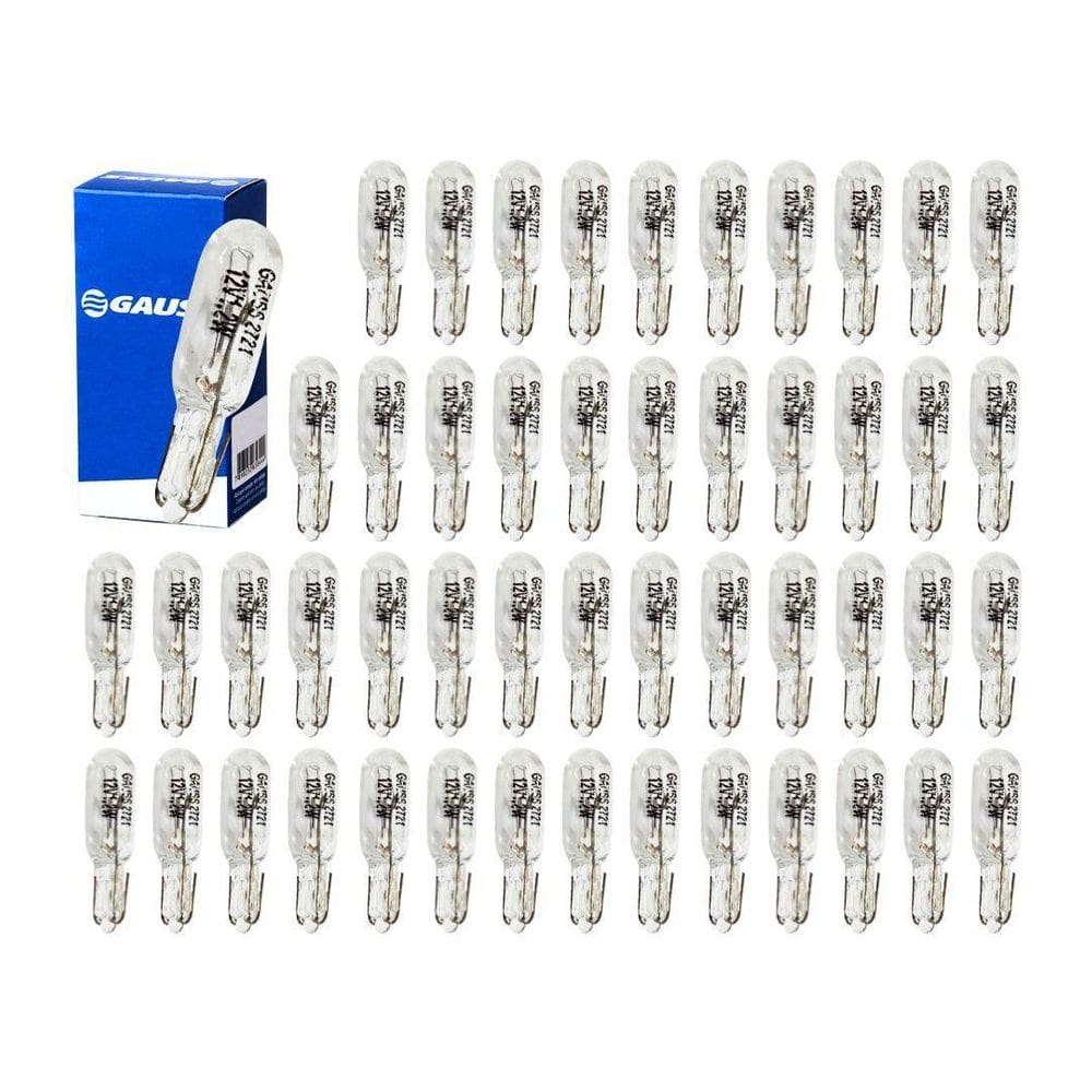 Kit 50 Lâmpadas Para Painel Carro Esmagada Pinguinho T5 12V