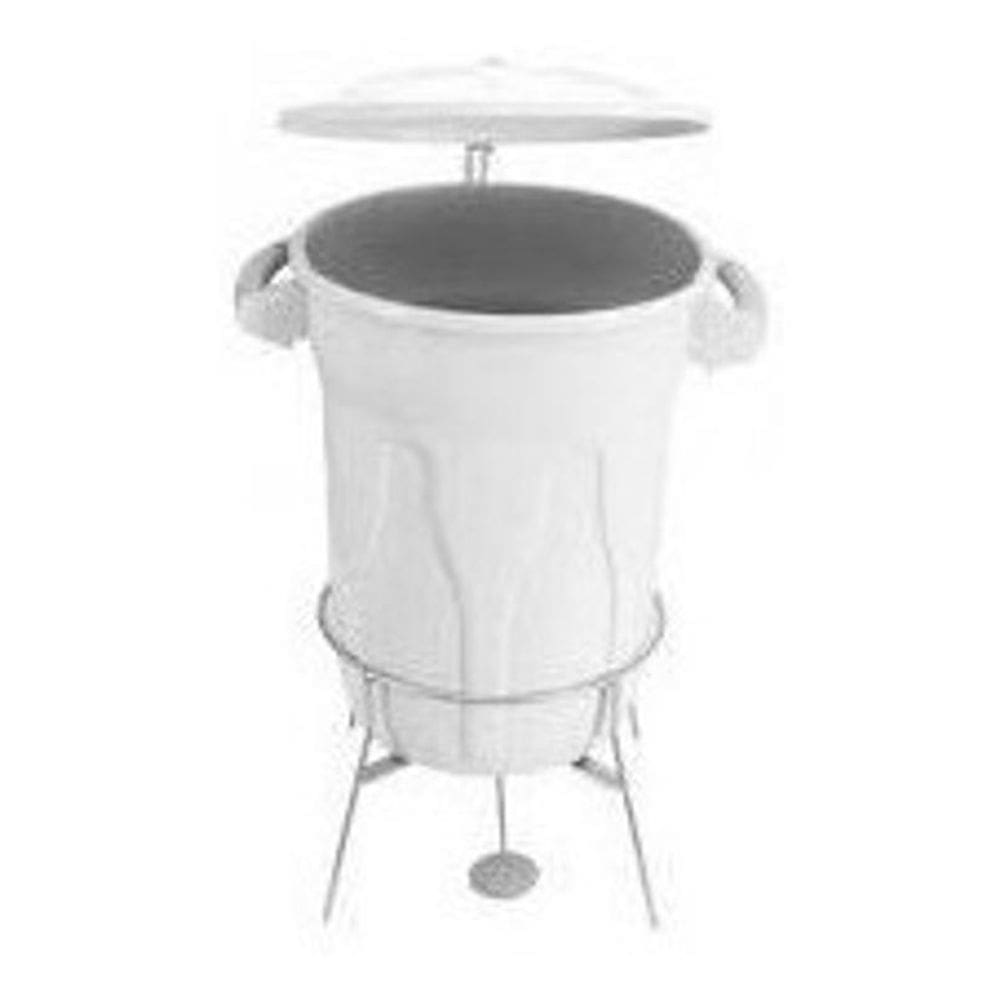 Cesto Lixeira Plástico Pedal Com Armação Em Aço 60 Litros