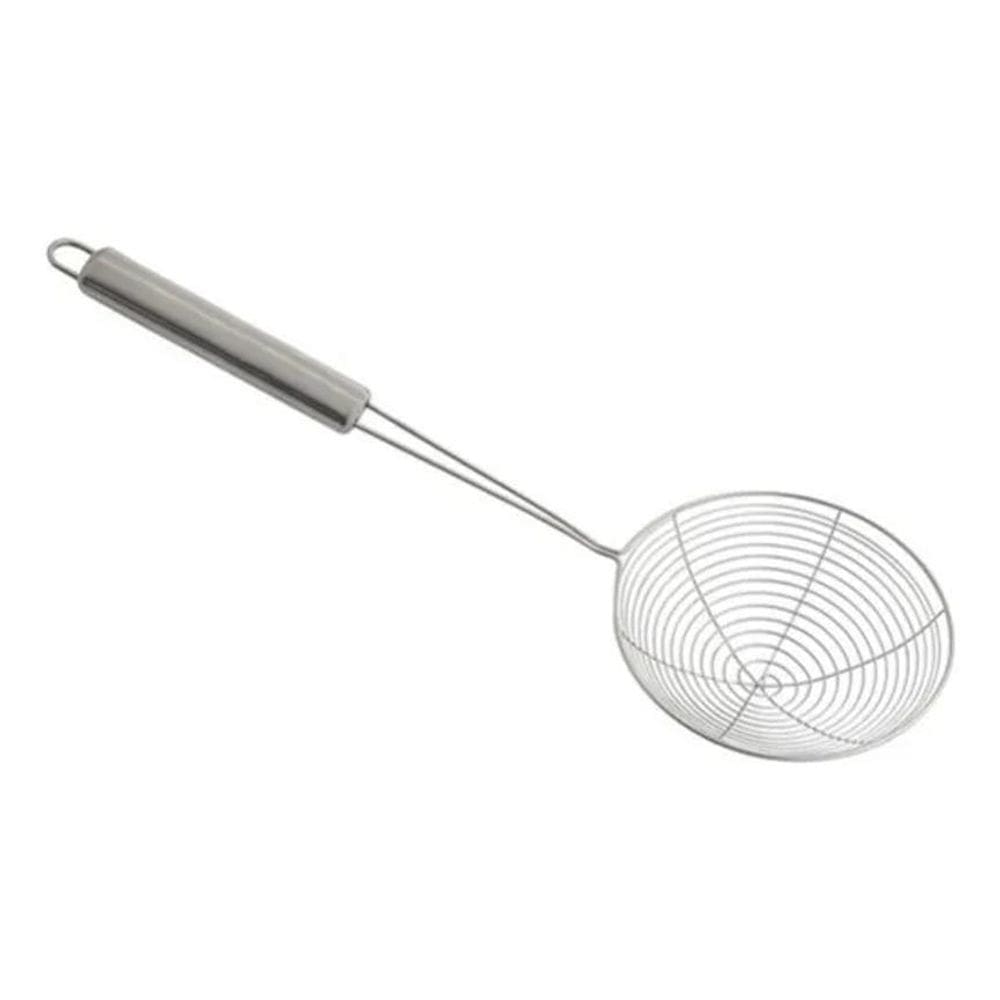 Escumadeira Fritura Aço Inox 34Cm Batata Pastel Resistente