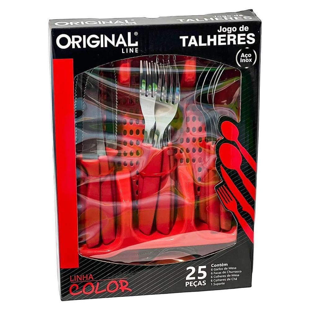Faqueiro Jogo Inox Jogo De Talheres Com 25 Peças