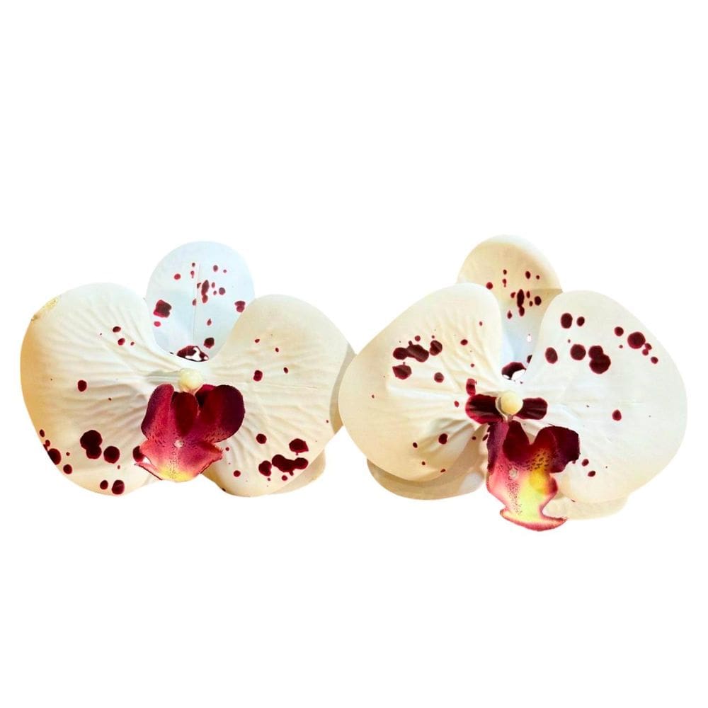 Anel Porta Guardanapo Orquídea Branca Decoração Mesa 04 Un