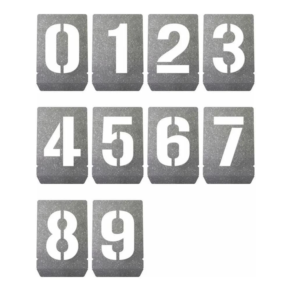 10X Chapas Vazadas De Números Do 0 Ao 9 Tamanho 100Mm