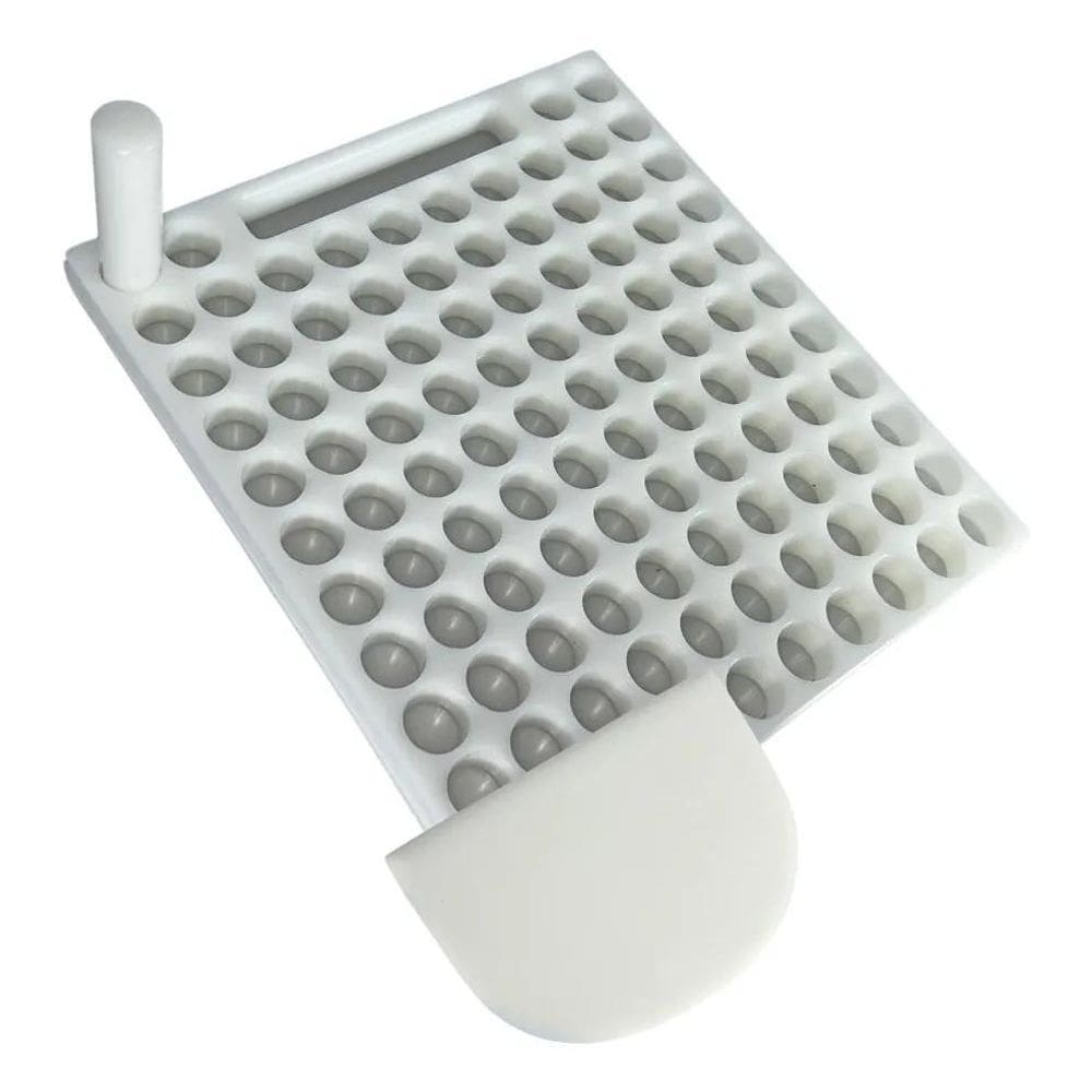 2X Placa Porcionadora Dosadora Doces Brigadeiro 104 Furos 13