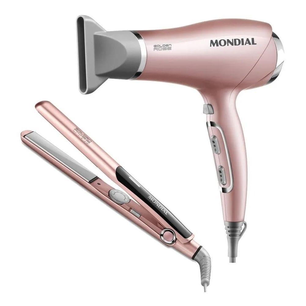 3X Kit Secador E Chapinha Mondial Chapa Prancha