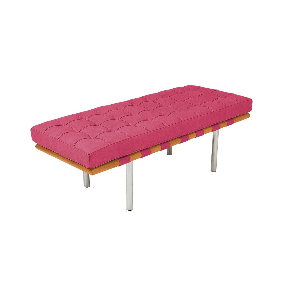 Banco Capri Barcelona 1,50m Suede Rosa