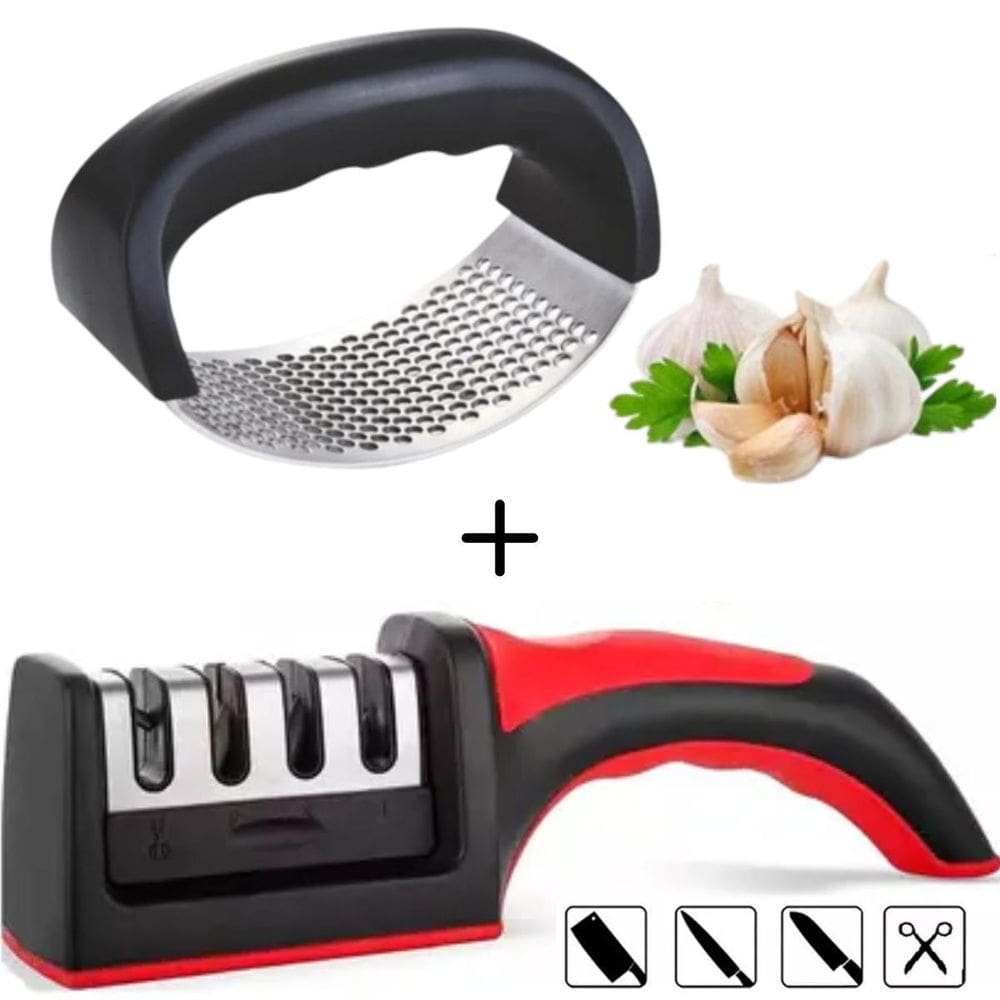 Kit Espremedor Resistente + Afiador Multiuso Moderno