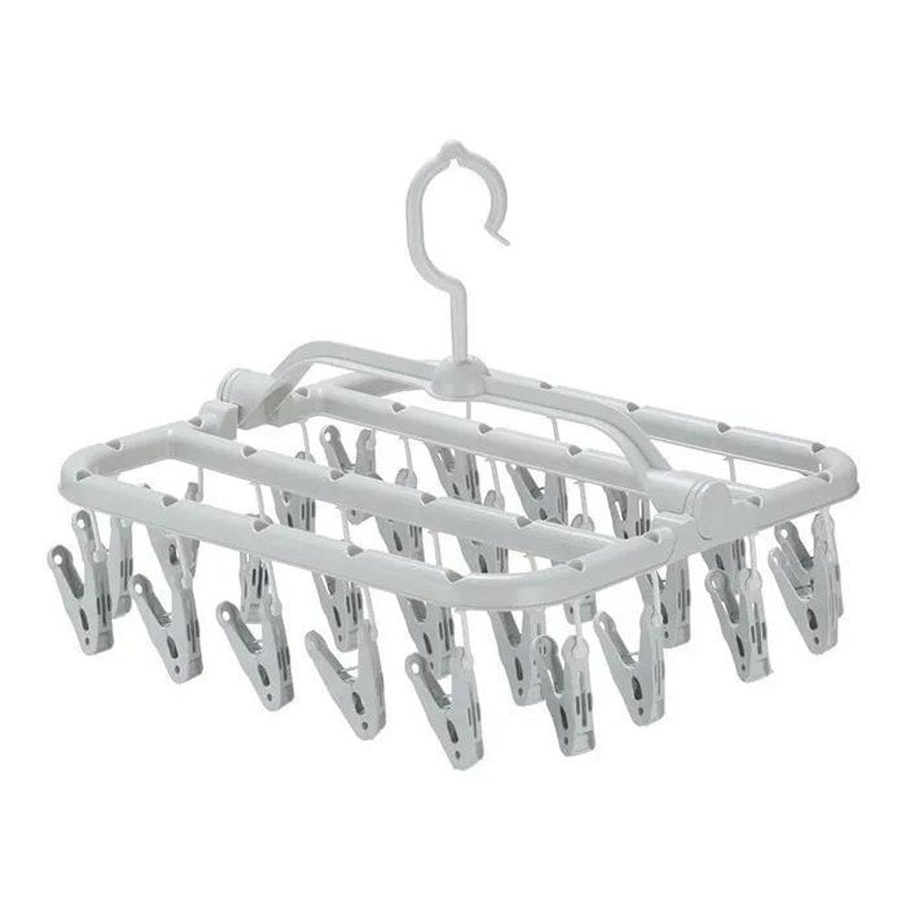 2X Varal Retrátil Calcinha Cueca Meias Multiuso 26 Prendedor