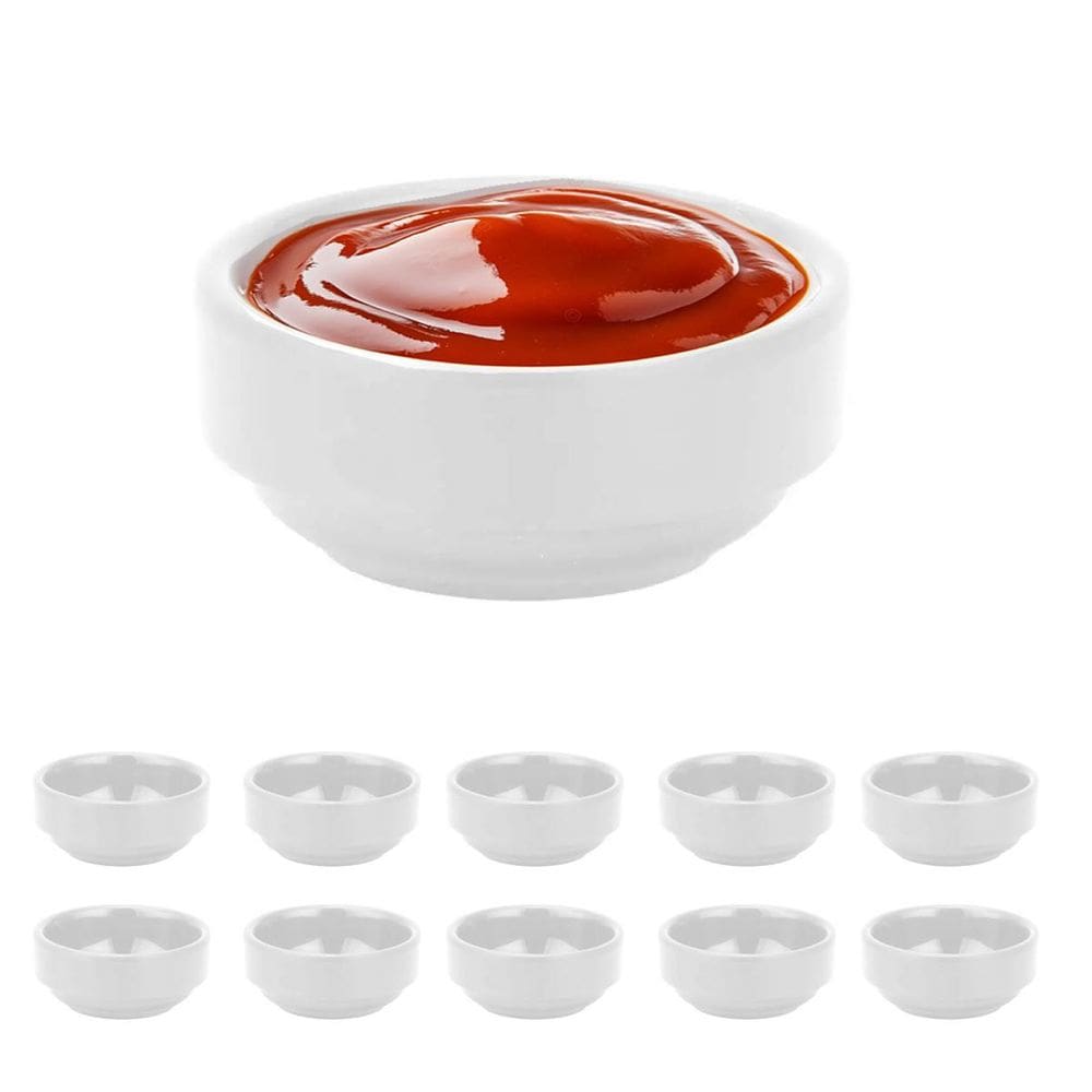 10Un Ramekin Molheira Redonda Melamina Pequena Molho 30Ml