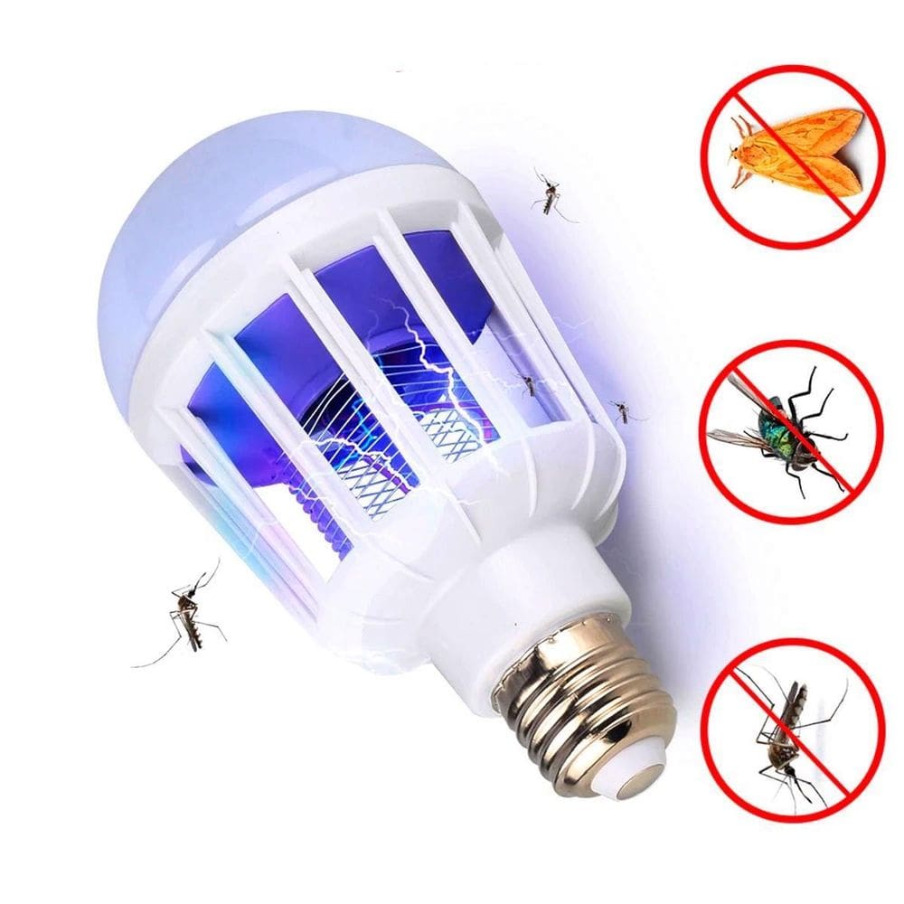 Lâmpada Uv Mata Pernilongos Mosquitos Led Luz Potente