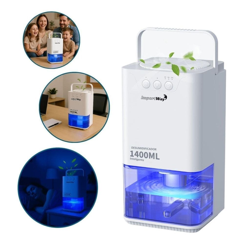 Desumidificador Ar Antimofo Portátil 1040Ml Até 25M Iwda004