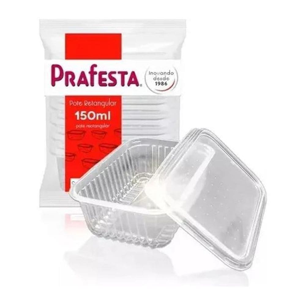 2X Pote Descartável 150Ml Freezer Microondas Marmita - 40 Un