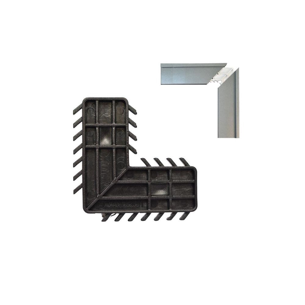 20 Esquadreta Polímero Para Perfis De Alumínio Moveleiro