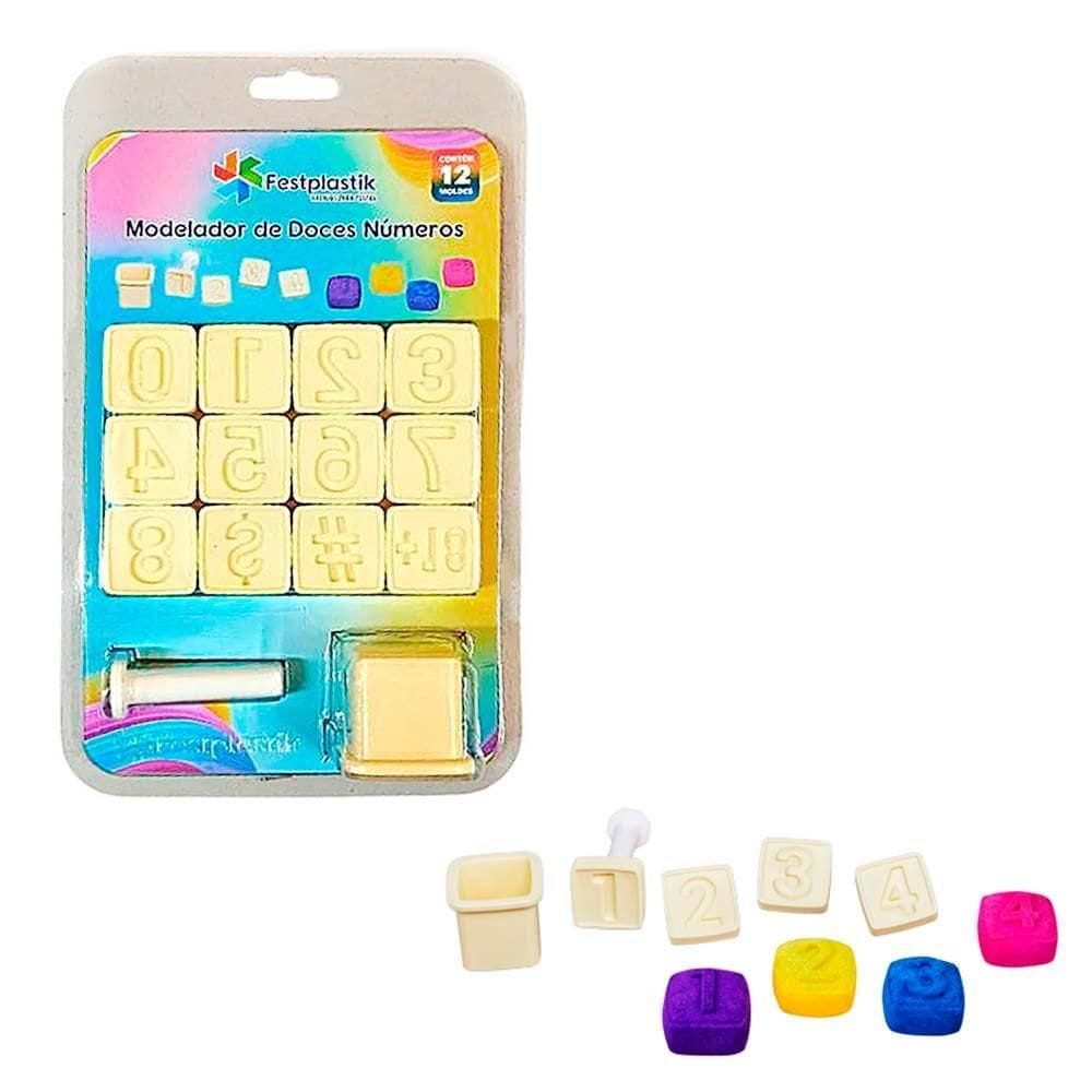 Modelador De Doces Numeros 12 Moldes - Festplastik