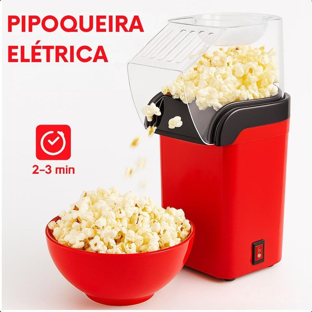 Pipoqueira Elétrica Mini Joy, Pipocas Crocantes E Saudáveis