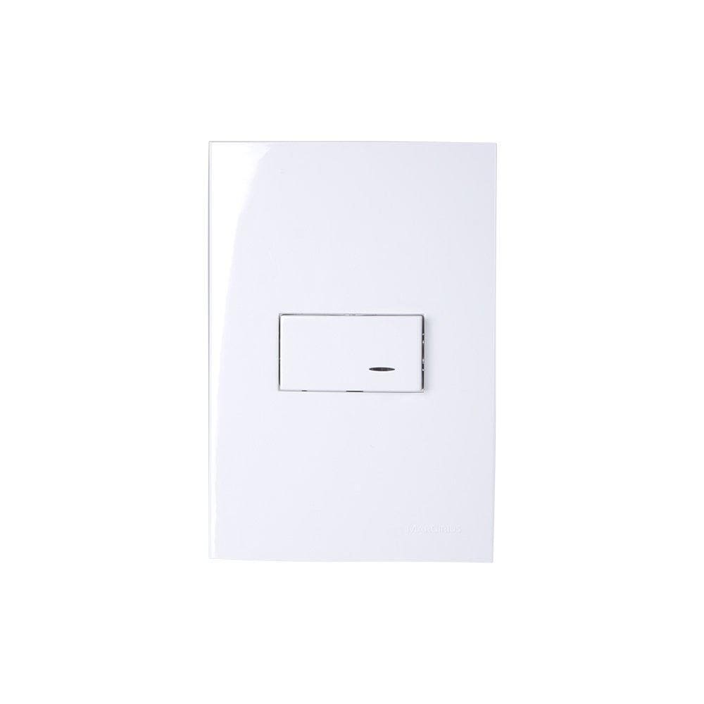 Interruptor Simples Com Luz Margirius Sleek 10A C/Placa 4X2